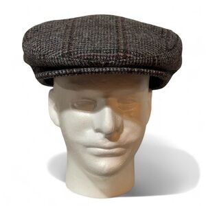 Vintage Wool Newsboy Flat Cap Size Large Insulated